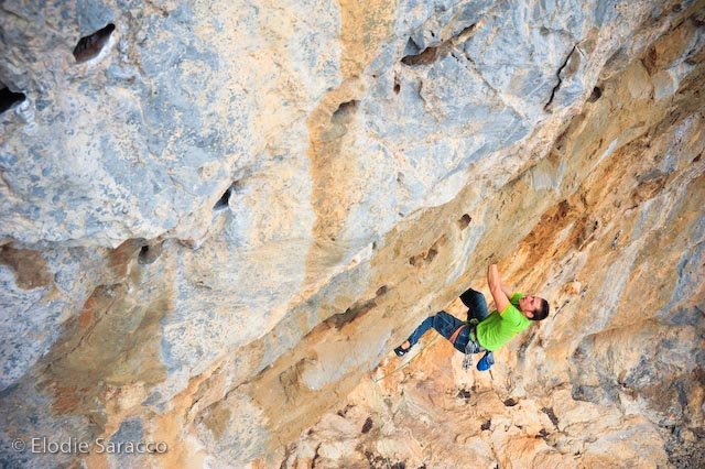 Simon Montmory in a 7b at Eros sector